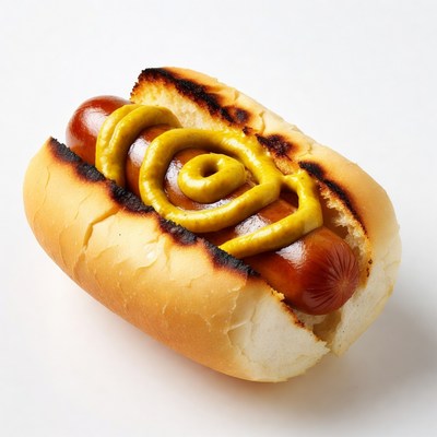 Hot dog with mustard