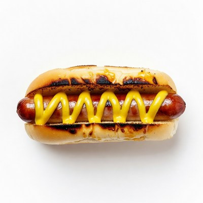 Hot dog with mustard
