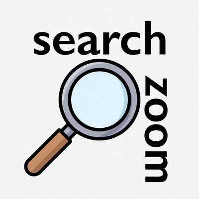 Magnifying Glass with Search Zoom Text