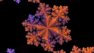 Vibrant Orange Purple Fractal Pattern