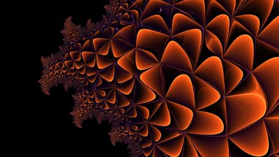 Vibrant Orange Fractal Pattern