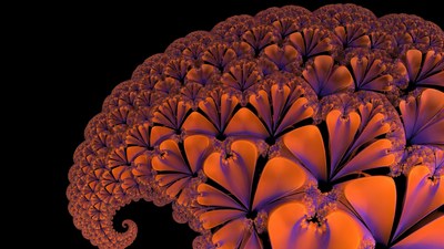 Fractal Spiral Orange Pattern
