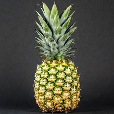 Fresh Pineapple on Black Background