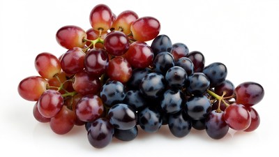Red and Black Grapes Pile