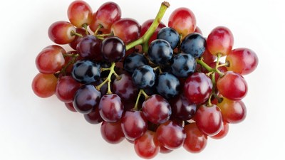 Red and Black Grapes Cluster