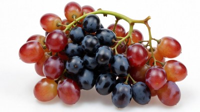 Red and Black Grapes Bunch