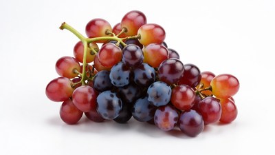 Bunch of red and purple grapes