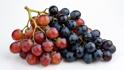 Red and Black Grapes Bunch