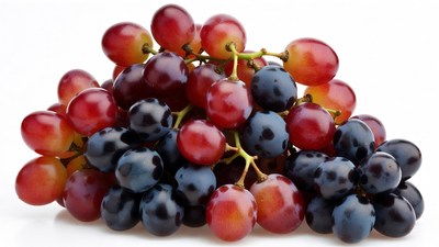 Red and Black Grapes Cluster