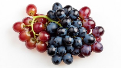 Red and Black Grapes Bunch