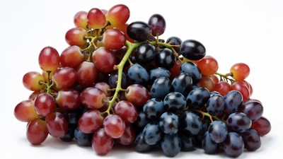 Red and Black Grapes Bunch