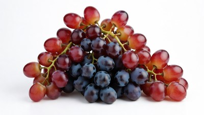 Red and Purple Grapes Pile