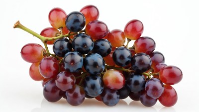 Mixed Red and Black Grapes