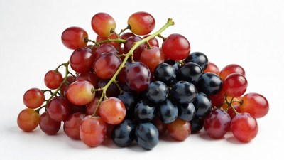 Red and Black Grapes Bunch