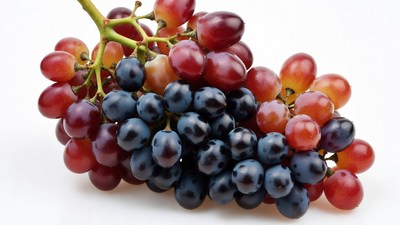 Red and Black Grapes Bunch