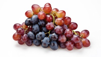 Bunch of red and purple grapes