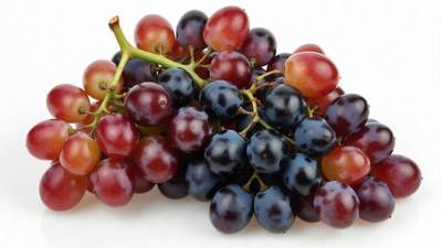 Red and Black Grapes Cluster