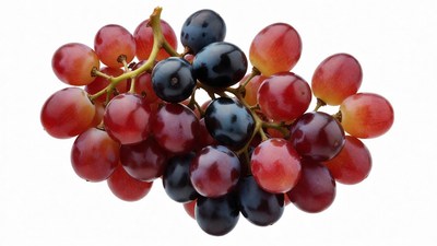 Bunch of red and black grapes