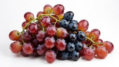 Red and Black Grapes Bunch