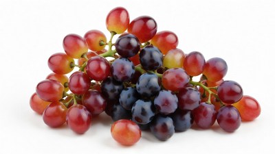 Bunch of red and purple grapes