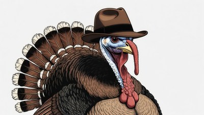 Turkey wearing cowboy hat