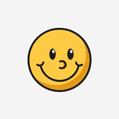 Smiling Yellow Cartoon Face