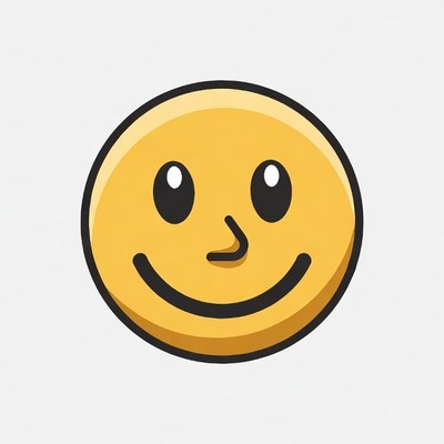Smiling Yellow Cartoon Emoji