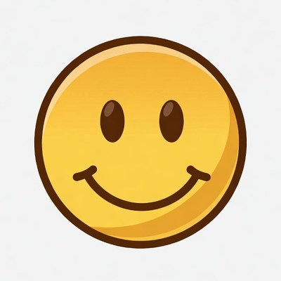 Smiling Yellow Emoji Face