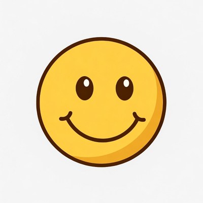 Smiling Yellow Cartoon Emoji