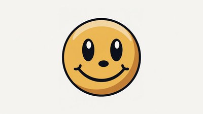 Smiling Yellow Cartoon Face