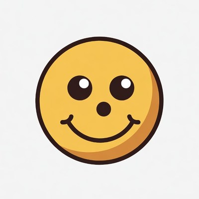 Smiling Yellow Cartoon Face