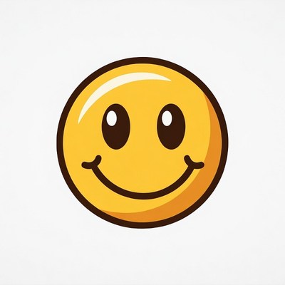 Smiling Yellow Emoticon Face