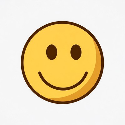 Smiling Yellow Emoji Face