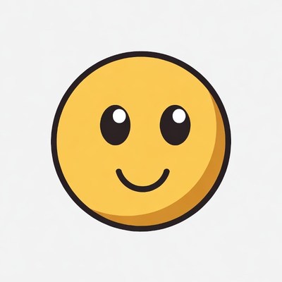 Smiling Yellow Cartoon Emoji