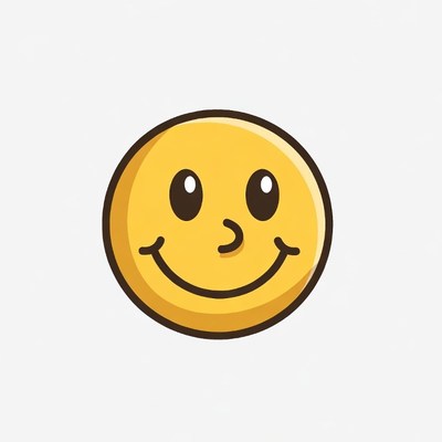 Smiling Yellow Cartoon Face