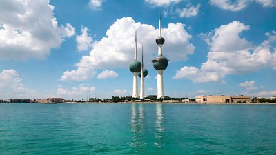 Kuwait Towers over Persian Gulf