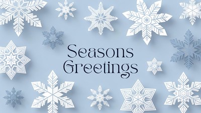 Seasons Greetings with Snowflakes