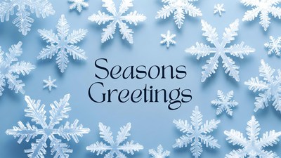 Seasons Greetings with Snowflakes