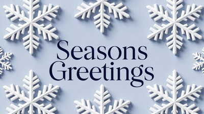 Seasons Greetings with Snowflakes