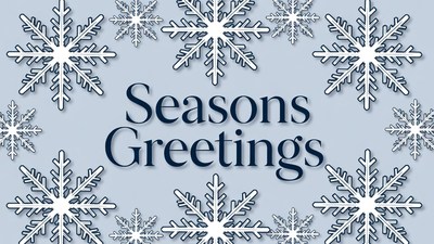 Seasons Greetings with Snowflakes