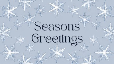 Seasons Greetings Snowflakes Background