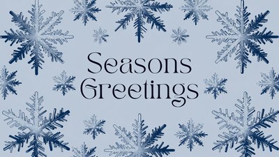 Seasons Greetings with Snowflakes