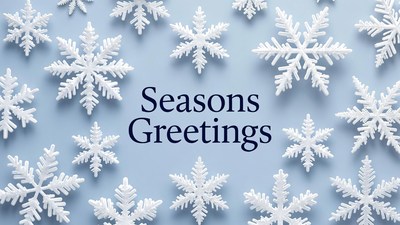 Seasons Greetings with Snowflakes