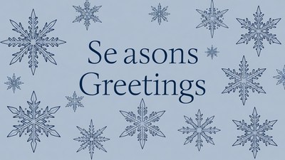 Seasons Greetings with Snowflakes