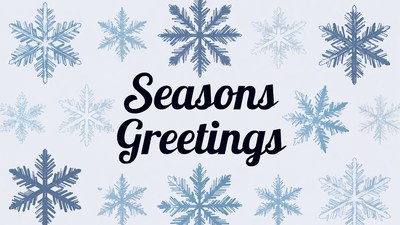 Seasons Greetings with Snowflakes