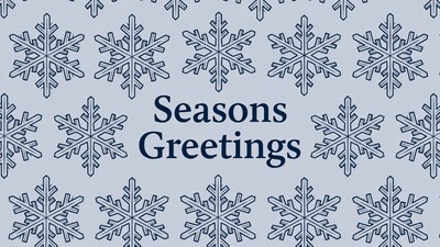 Seasons Greetings Snowflakes Background