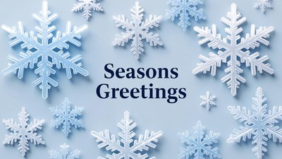 Seasons Greetings Snowflakes Background
