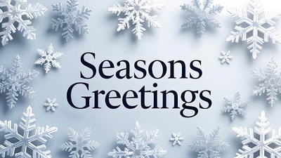 Seasons Greetings with Snowflakes