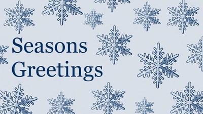 Seasons Greetings with Snowflakes