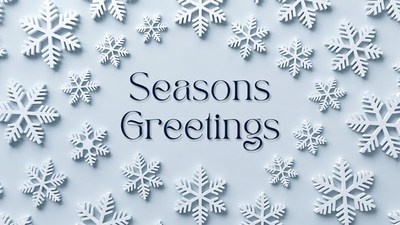 Seasons Greetings Snowflakes Background